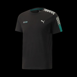 Mercedes T-shirt AMG Petronas Puma Black / Checkerboard - Men 533601-01