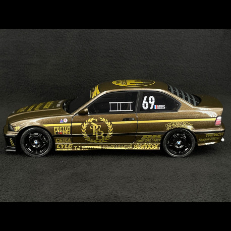 BMW M3 E36 Coupe Starfobar Drift-Meisterschaft 2022 Braun 1/18 