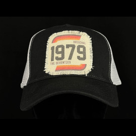 Anniversary Hat Vintage 1979 Seventies Trucker Black / Grey