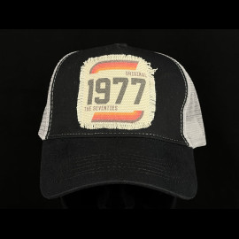 Anniversary Hat Vintage 1977 Seventies Trucker Anniversary Black / Grey