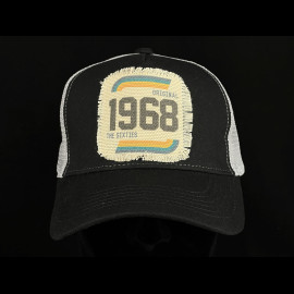 Anniversary Hat Vintage 1968 Sixties Trucker Black / Grey