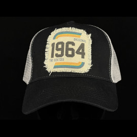 Anniversary Hat Vintage 1964 Sixties Trucker Black / Grey