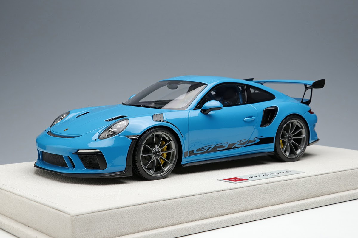 【EIDOLON】EML060B Porsche 911 GT3 RS 2018 Porsche 911 GT3 RS type 991 2018 Miami Blue 1/18 Make Up Eidolon