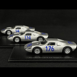 Set of 3 Porsche 904 GTS Targa Florio 1965 1/43 Spark