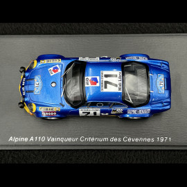 Alpine A110 n° 71 Sieger Critérium des Cévennes 1971 1/43 Spark SF135