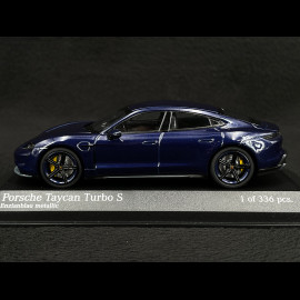 Porsche Taycan Turbo S 2020 Enzianblau Metallic 1/43 Minichamps 410068475