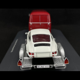 Duo Transporter Mercedes-Benz L319 and Porsche 911 RS 1967 White 1/43 Schuco 450249900