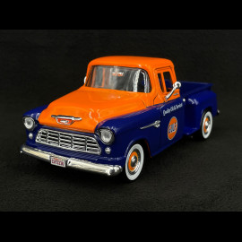 Chevrolet Chevy 5100 Stepside 1955 Gulf Orange / Blue 1/24 MotorMax 79651