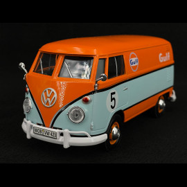 Volkswagen Transporter Bulli T1 Gulf 1964 Orange / Blau 1/24 MotorMax 79649