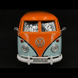 Volkswagen Transporter Bulli T1 Gulf 1964 Orange / Blau 1/24 MotorMax 79649