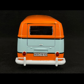 Volkswagen Transporter Bulli T1 Gulf 1964 Orange / Blau 1/24 MotorMax 79649