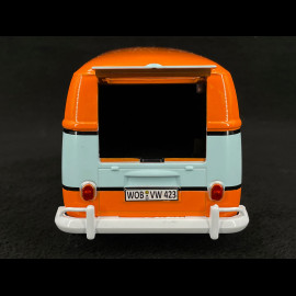 Volkswagen Transporter Bulli T1 Gulf 1964 Orange / Blau 1/24 MotorMax 79649