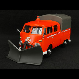 Volkswagen Transporter Bulli T1 Pickup Pläne Schneepflug 1950 Orange 1/24 MotorMax 75593