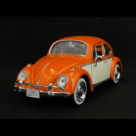 Volkswagen Beetle 1966 Orange / White 1/24 MotorMax 79558