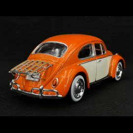 Volkswagen Beetle 1966 Orange / White 1/24 MotorMax 79558