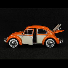 Volkswagen Beetle 1966 Orange / White 1/24 MotorMax 79558