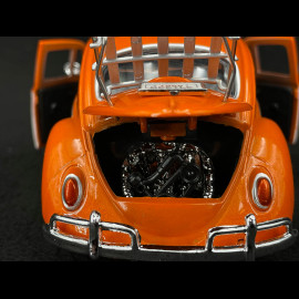 Volkswagen Beetle 1966 Orange / White 1/24 MotorMax 79558