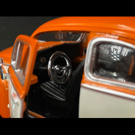 Volkswagen Beetle 1966 Orange / White 1/24 MotorMax 79558