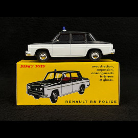 Renault R8 Polizei 1964 Schwarz / Weiß 1/43 Norev Dinky Toys 517P