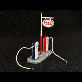 Diorama Gas Station 1954 Blue / Red 1/43 Norev Dinky Toys 2083983