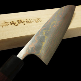 Knife Kasumi Rainbow made by Takeshi Saji Santoku versatile 18 cm Chroma SJ04