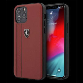 Ferrari hard case iPhone 12 Pro (6.1") Leather Red FEODIHCP12MRE