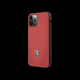 Ferrari hardcase iPhone 12 Pro (6.1") Leather Red FEOGOHCP12MRE