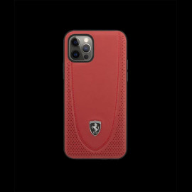 Ferrari hardcase iPhone 12 Pro (6.1") Leather Red FEOGOHCP12MRE