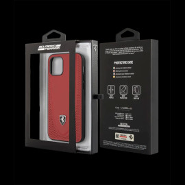 Ferrari Hülle iPhone 12 Pro (6.1") Leder Rot FEOGOHCP12MRE