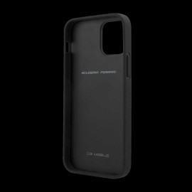 Ferrari Hardcase iPhone 12 Pro Max (6.7") Leather Carbon Black FESNECHCP12LRE