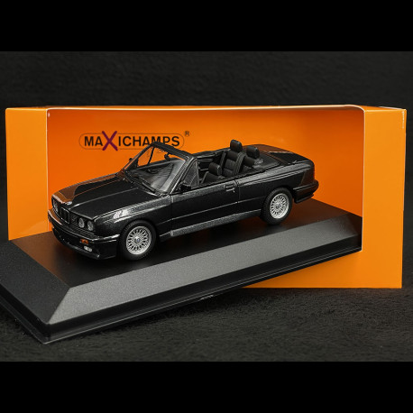 BMW M3 Cabriolet E30 1988 Minichamps 1/43 - Noire, Métal, Référence 940020334