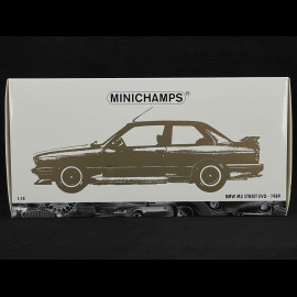 BMW M3 E30 Street Evo 1989 Dark Blue Metallic 1/18 Minichamps 180020308