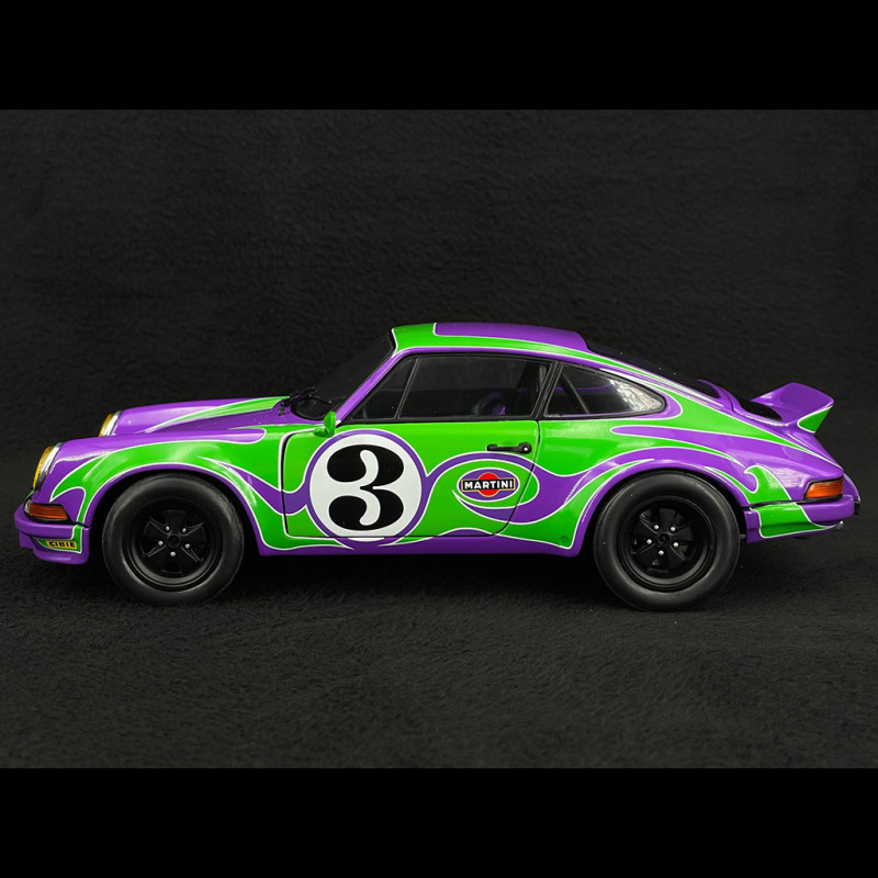 Porsche 911 1973 Purple Hippy Tribute Martini Viola / Grün 1/18 Solido S1801117