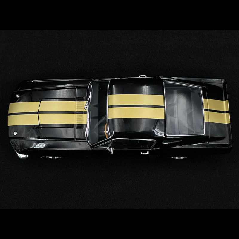 Voiture Miniature SOLIDO Shelby Mustang GT500 1967 – échelle 1/18, Métal, Couleur Grise Avec Bandes Noires – Modèle De Collection Pour Passionnés Dès 14 Ans
