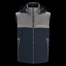 Water repellent Porsche x BOSS sleeveless Jacket Hooded collar Regular Fit Dark blue BOSS 50490451_404 - Men