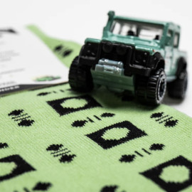 Inspiration Land Rover Defender Socken Grün / Schwarz - Unisex - Größe 41/46