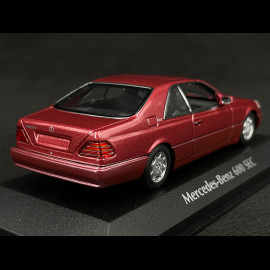 Mercedes-Benz 600 SEC Coupé 1992 Rot Metallic 1/43 Minichamps 940032601