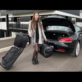 Reisegepäck für BMW Z4 2002-2019 Maßgefertigt aus schwarzem Stoff - Trolley und Reisetasche