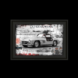 Frame Mercedes 300 SL Gullwing Original illustration 30 x 45 cm - 14.2604
