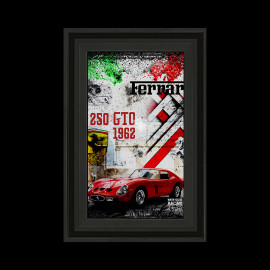 Frame Ferrari 250 Gto 1962 Rosso Original illustration 30 x 45 cm - 14.2593