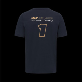 T-shirt Max Verstappen Red Bull Racing F1 Weltmeister Marineblau 701223749-001 - Herren