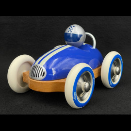 Vintage Holz Rennauto Roadster Blau 2332B