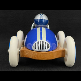 Vintage Holz Rennauto Roadster Blau 2332B
