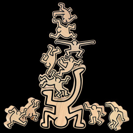 Balancierspiel Keith Haring 11 Teile Holz Vilac 9217