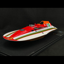 Molinari Off Shore Boat Quattro Punti 1980 Rot / weiß 1/18 BBR FER003