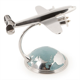 Lockheed Constellation 1945 Plane with Aluminium Base Painted Half-Globe AP103A