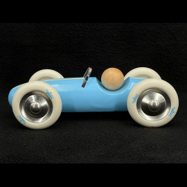 Vintage Wooden Race Car Grand Prix Blue 2341B