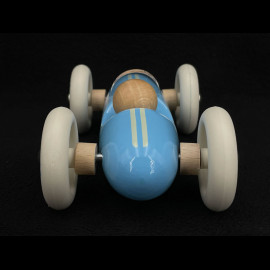 Vintage Wooden Race Car Grand Prix Blue 2341B