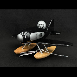 Vintage Wasserflugzeug aus Holz Schwarz 2329K