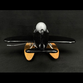 Vintage Wasserflugzeug aus Holz Schwarz 2329K